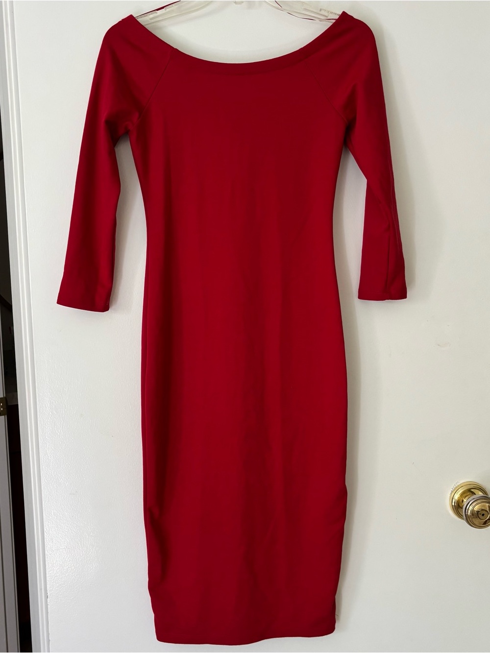 Zara Trafaluc Red Boatneck Bodycon Dress